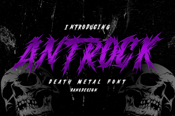 Antrock: The Dark Display Typeface for Handmade Metal Aesthetic Products