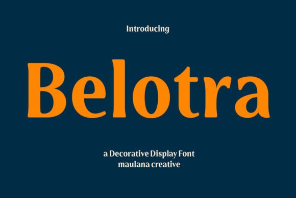 Belotra: A Dynamic Display Font for Modern Web Design