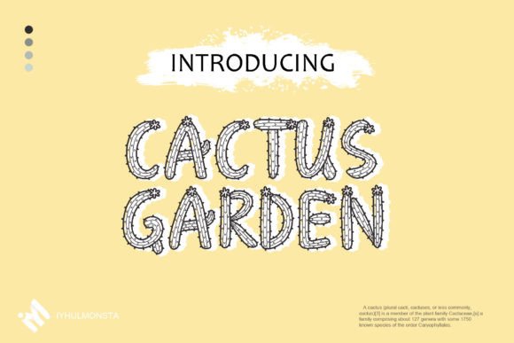 Cactus Garden: A Cheerful Decorative Font for Editorial Design