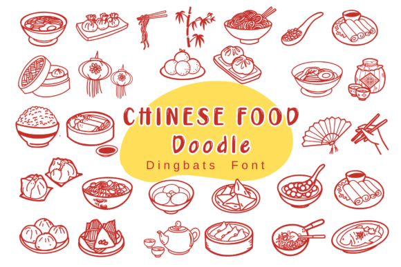 Chinese Food Doodle: A Creative Font for Brand Identity