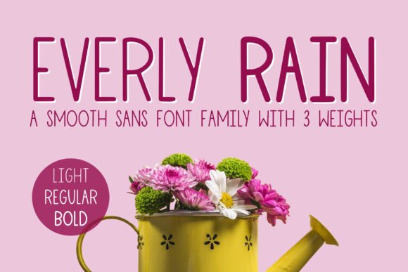 Everly Rain: A Smooth Sans Serif Font for Polished Branding