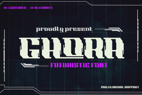 Ghora: The Cyberpunk Display Font for Bold Brand Identity