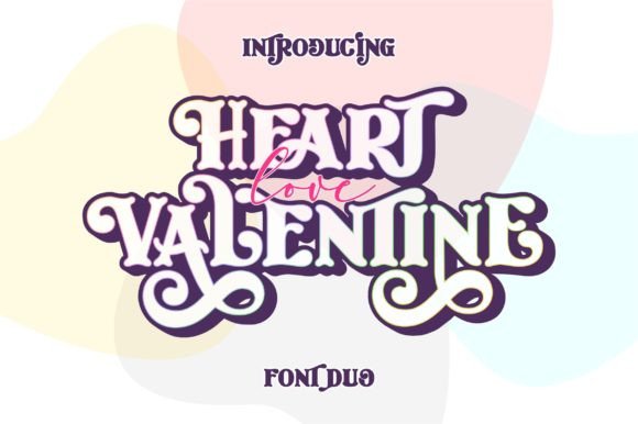 Heart Love Valentine Duo: A Romantic Display Font for Editorial Design