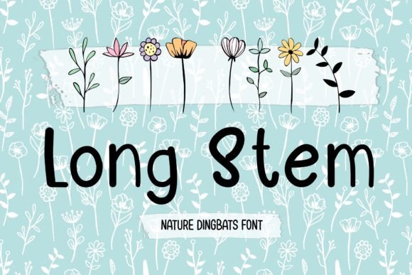 Long Stem: A Nature-Inspired Dingbats Font for Handmade Brands