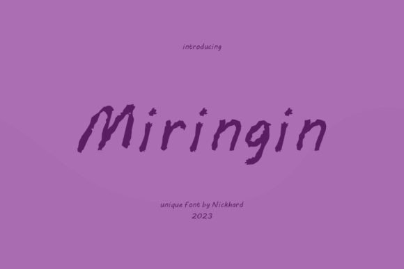 Miringin: A Quirky Handwritten Script for Engaging Editorial Design