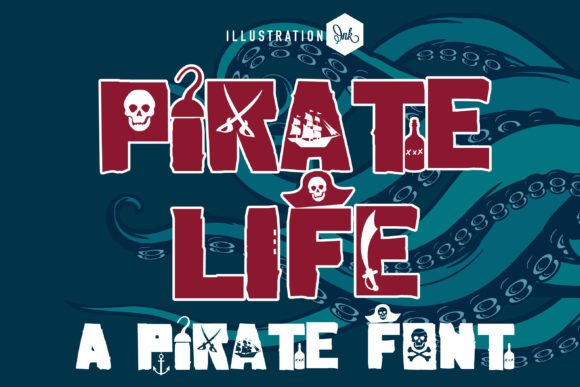 Pirate Life: A Playful Decorative Font for Editorial Design