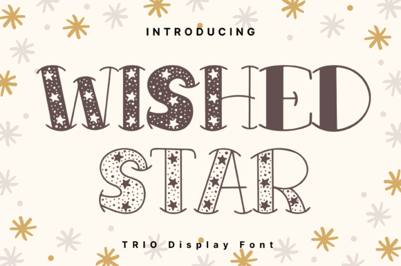 Wished Star Trio: The Creative Typeface for Memorable Branding